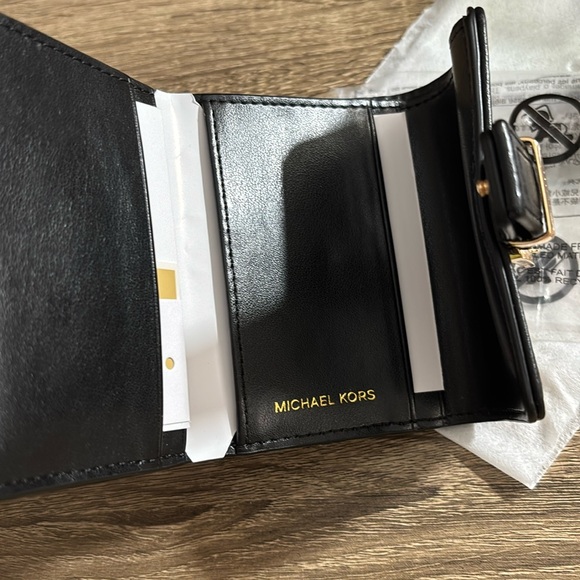 MK Colby Small Camouflage Print Calf Hair Tri-Fold Wallet NWT - Picture 5 of 8